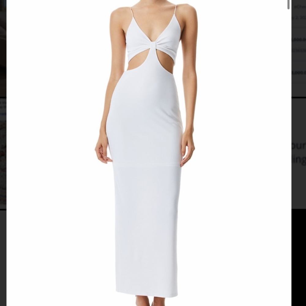 Alice and Olivia white cut out dress size 0